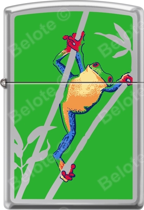 Zippo Frog High Polish Chrome WindProof Lighter 21092 NEW