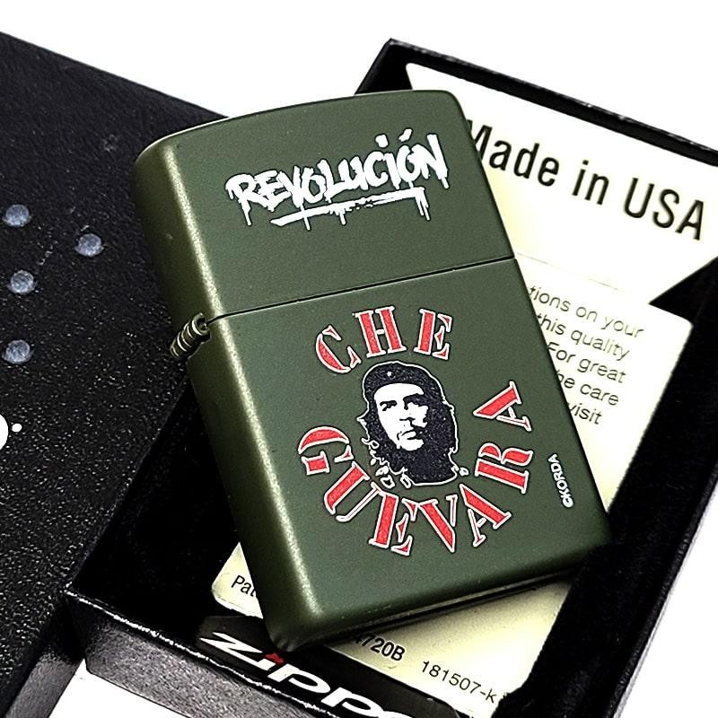 Zippo Che Guevara Cuba Print Matte Khaki Regular Lighter