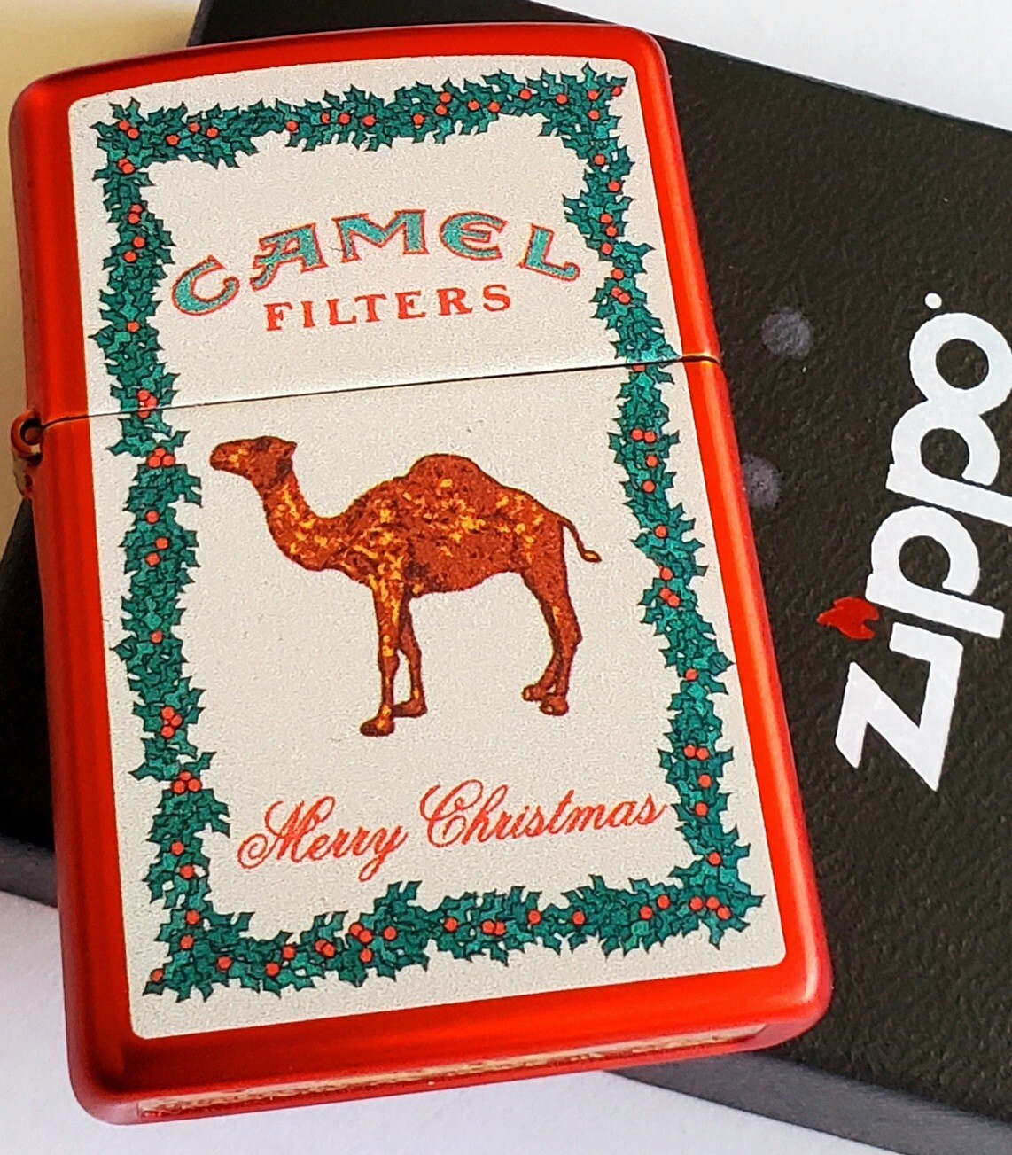 Zippo Camel Christmas RED Metallic CZ 1040 LIMITED EDITION ONLY 50 MADE 2022 Mn