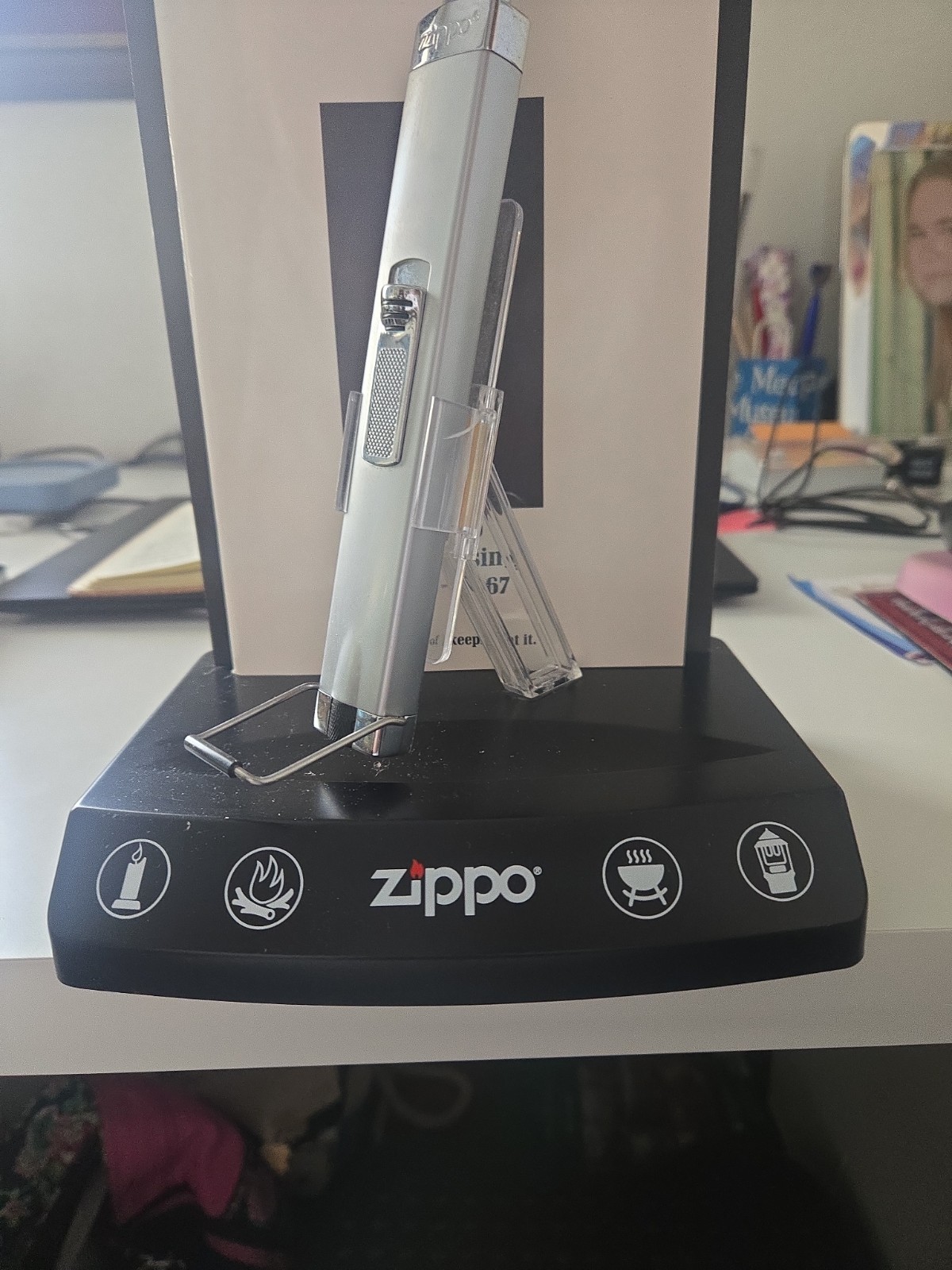 Zippo Multi Purpose Lighter W/Display Stand W/Booklet Zippo Advertising 58-67