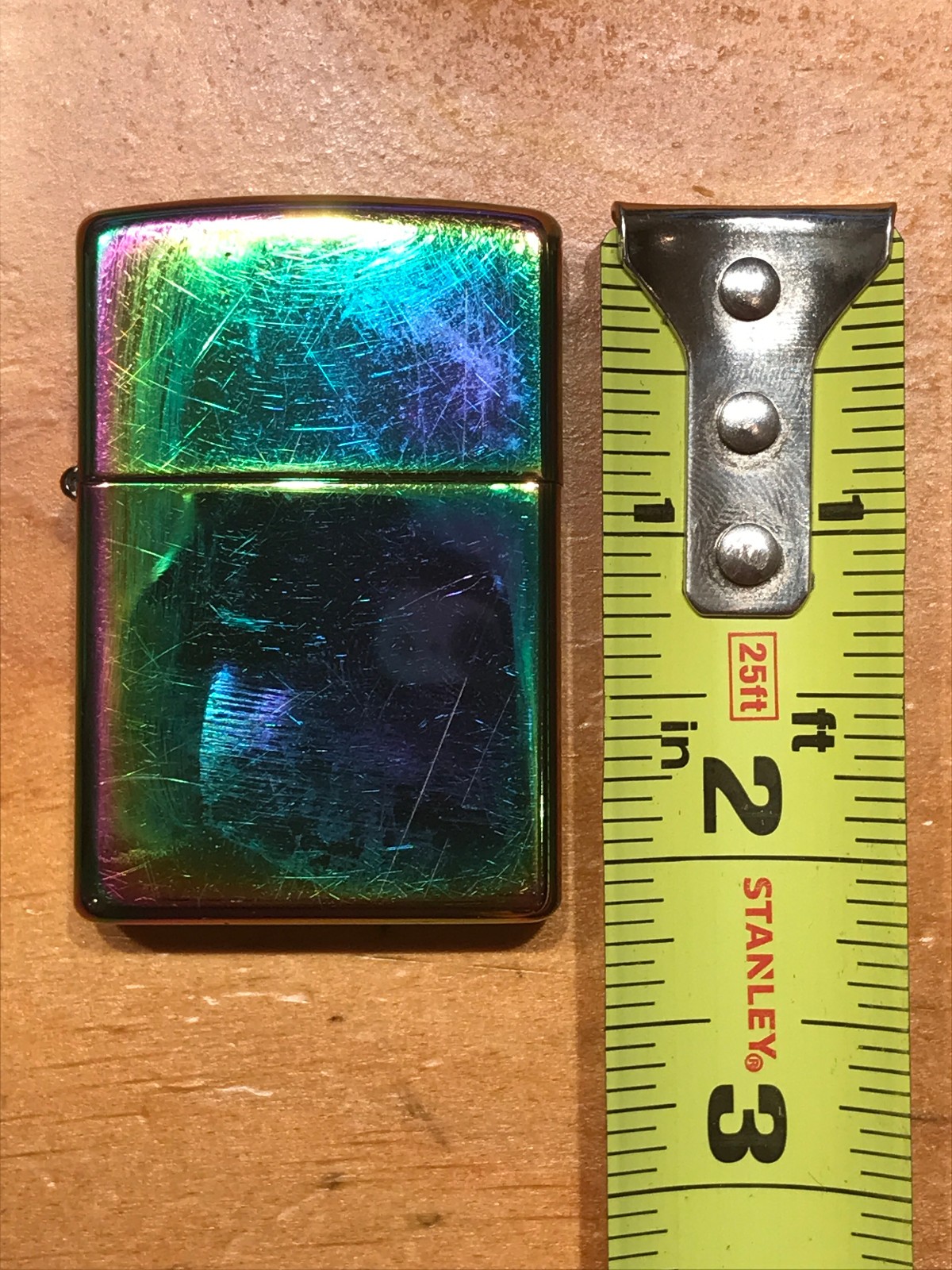 CLASSIC MULTI COLOR SPECTRUM IRIDESCENT ZIPPO LIGHTER MADE IN BRADFORD, PA USA