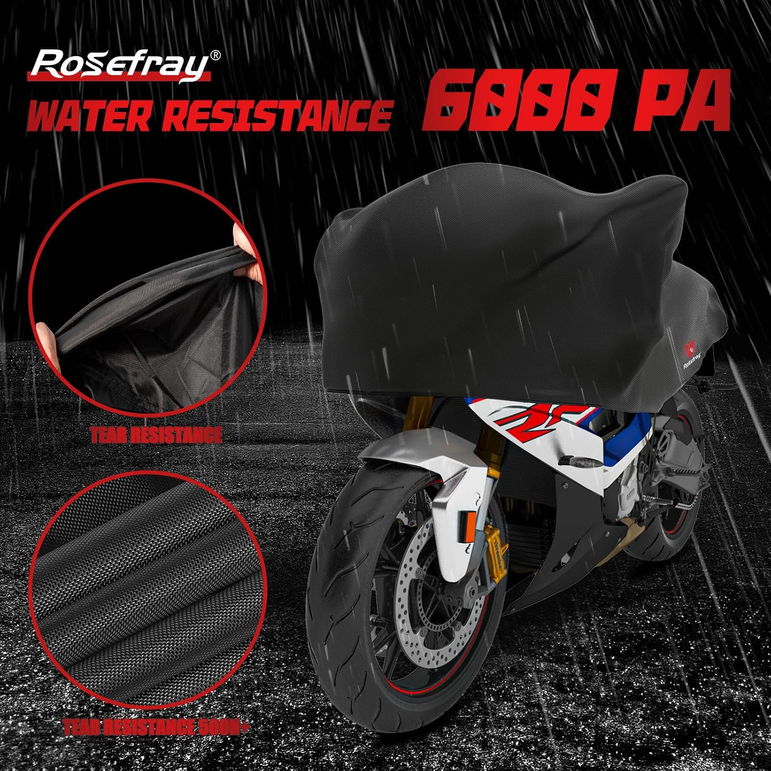 420D Motorcycle Half Cover-Outdoor Waterproof All Weather Protection Lightweight