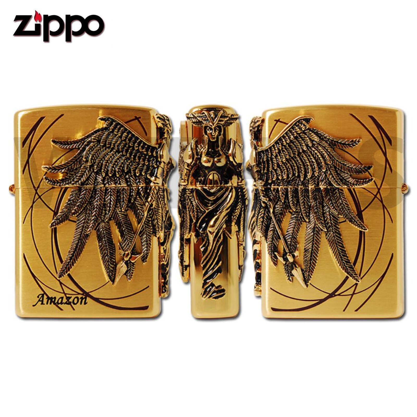 Zippo Amazon 1 GD Lighter Gold EMB Lighter New In Box – Trakcing