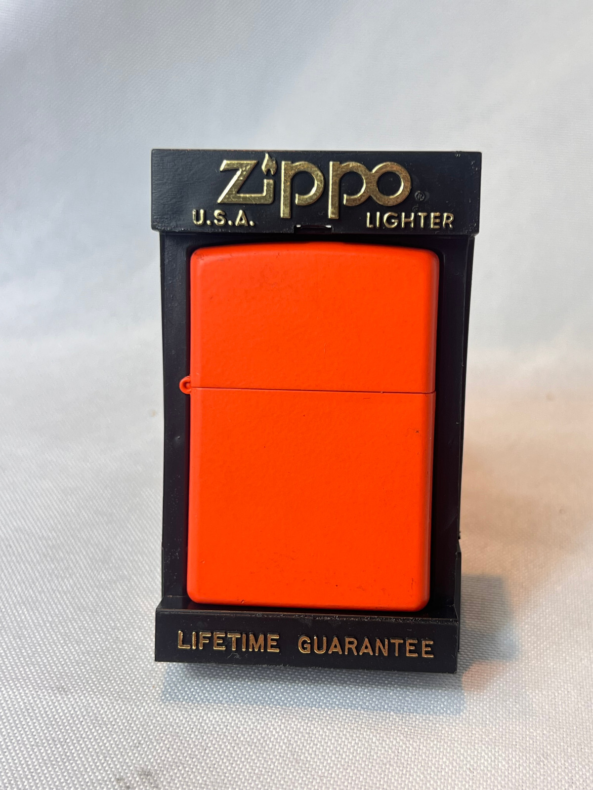 2017 Zippo Lighter Orange Matte Over Brass Cigarette Smoking Accessory In Case