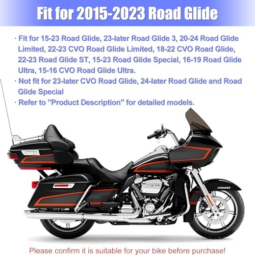 13″ Windshield for Road Glide FLTRX 2015-2023, Motorcycle Windscreen Splitter