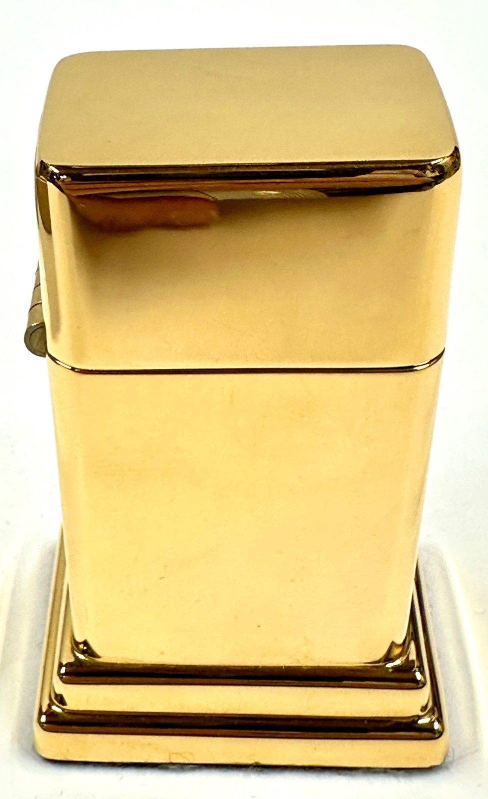 Zippo Barcroft Gold Plated 5 Barrell Hinge Table Lighter in Box Unstruck