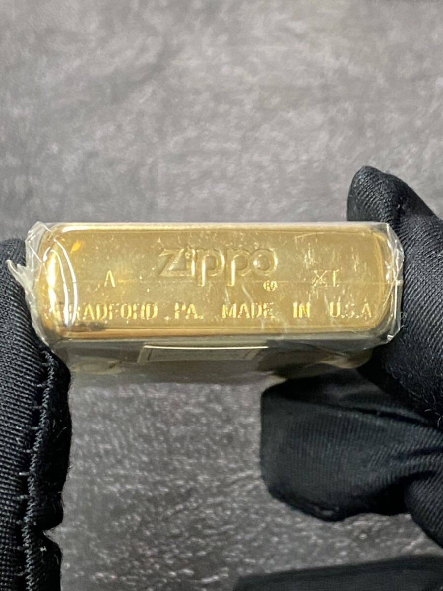Zippo Biwa Hayahide 4 Sided Gold Vintage Front Engraving Rare Model Made in 1995