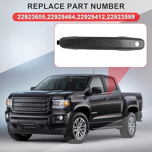 Door Handles Exterior Replacements (Textured Black) Front & Rear Side