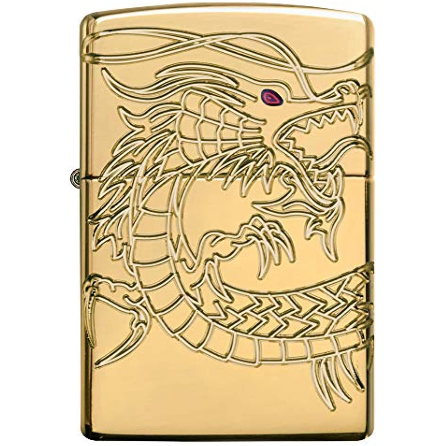 Zippo Choice Catalog Chinese Dragon Armor High Polish Gold Plate MultiCut 29265