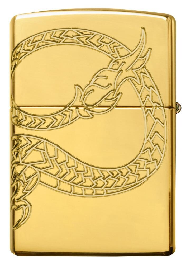 Zippo Lighter Gold plated Chinese Dragon 29265 COLLECTABLE Brand New
