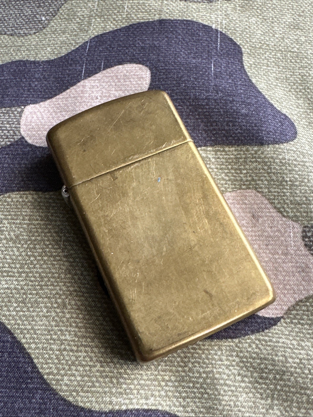 1989 Vintage Zippo Slim Lighter – Solid Brass – Made in Bradford USA