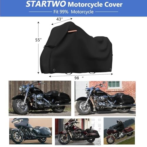 Motorcycle Covers with Side Box Waterproof Outdoor for Harley Davidson 3XL
