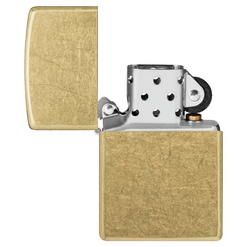 2 Pack Classic Windproof Brass Pocket Lighter Gift Box Refillable Fuel Optional
