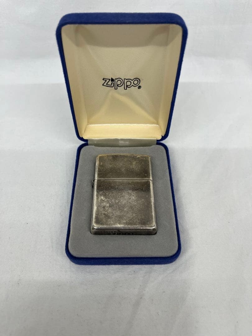 Vintage STERLING 2000 Plain Sterling Silver Oil Lighter with Velour Box
