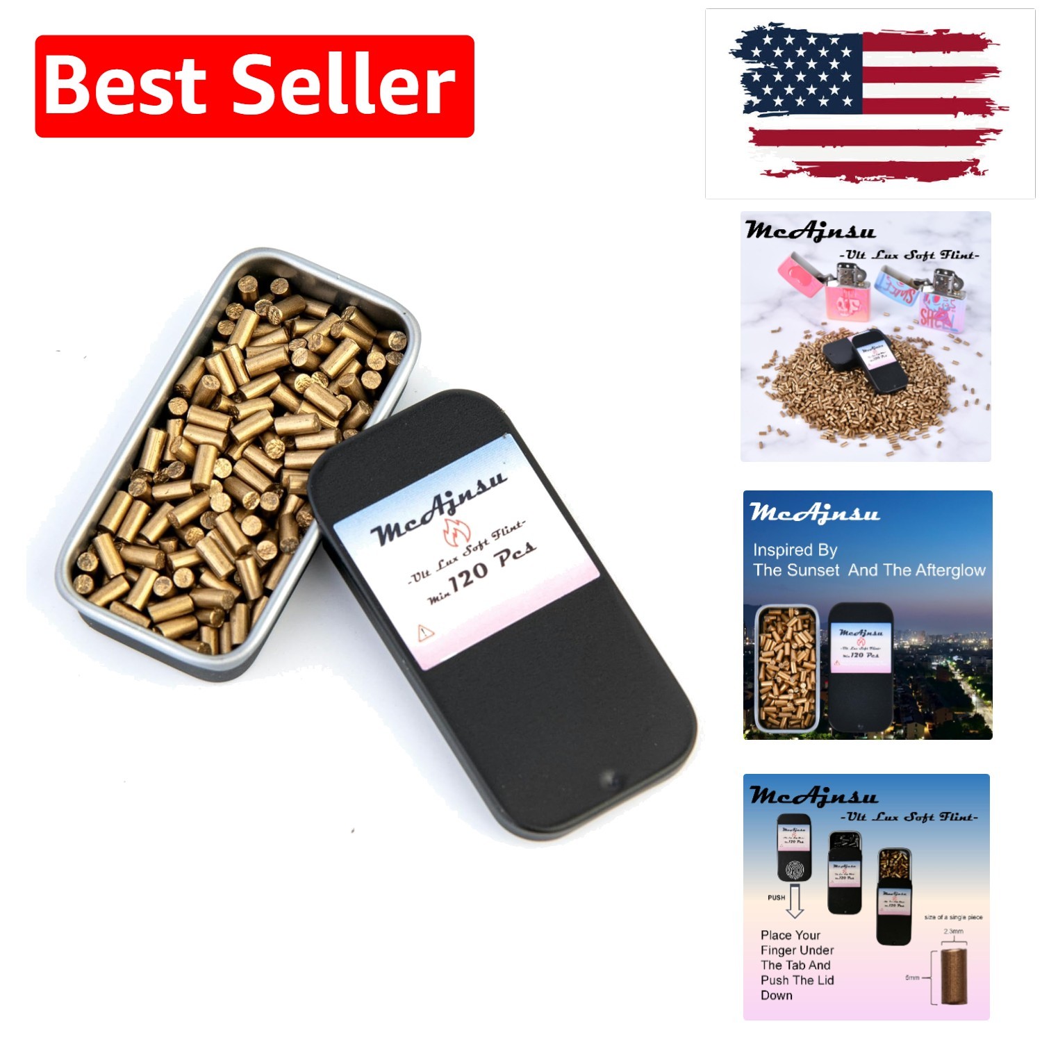 120Pcs Lighter Flints | Universal Refills for Zippo, Clipper & Most Lighters…