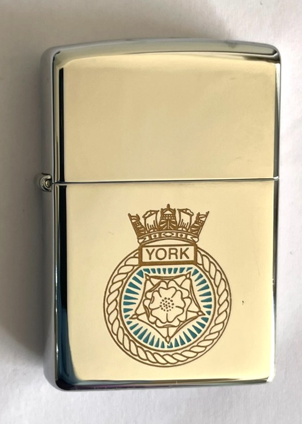🔥 (New) ZIPPO LIGHTER – 2003 HMS YORK Royal Navy BOXED & UNFIRED 🔥