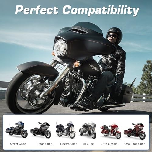 Short Motorcycle Antenna for Harley Davidson 1989-2025 Touring Street 2-Pack