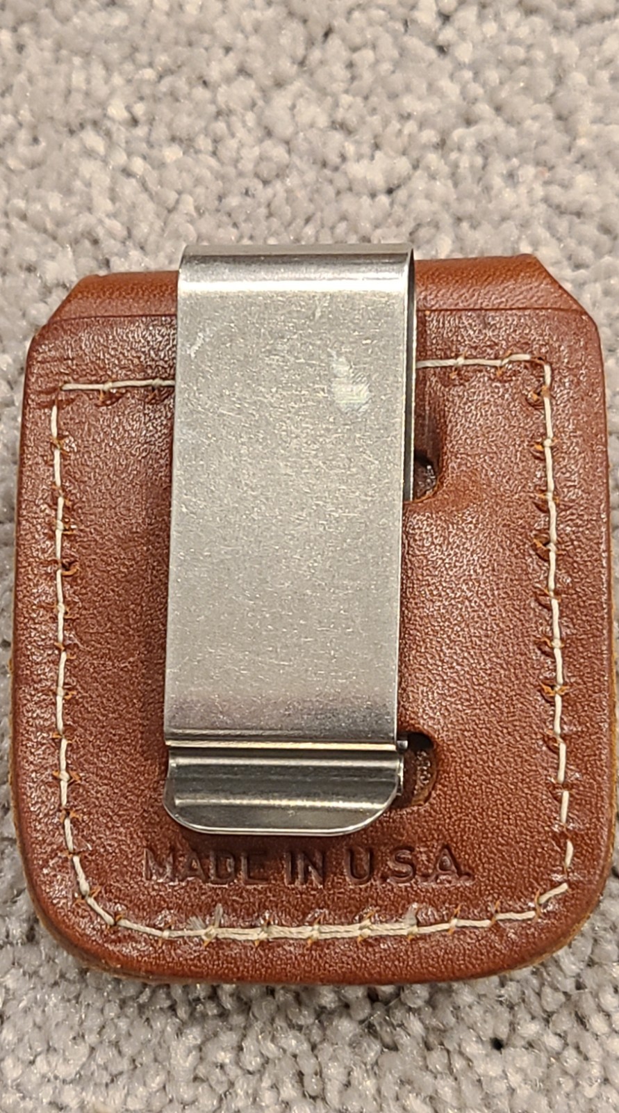 USA zippo lighter Jesus Christian Leather Belt pouch 07 L Ichthys case