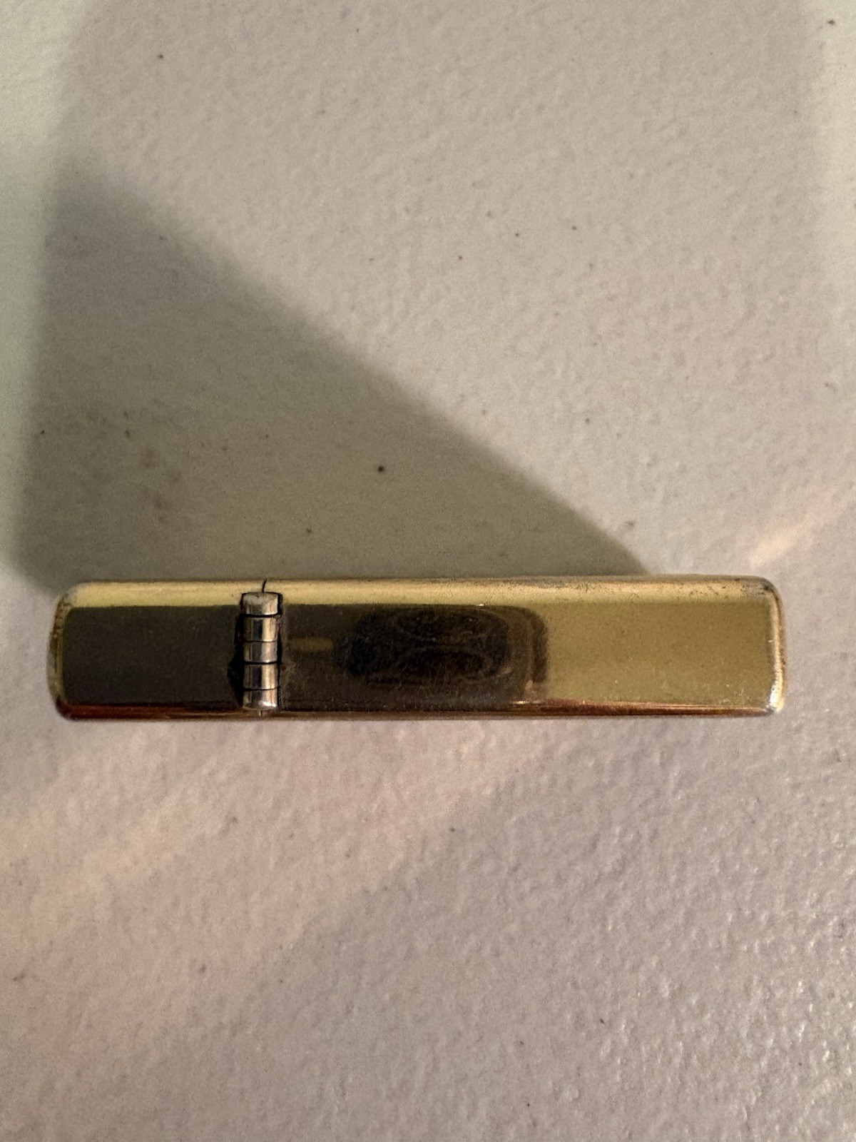Zippo Gold Vertical Bark Lighter Untested