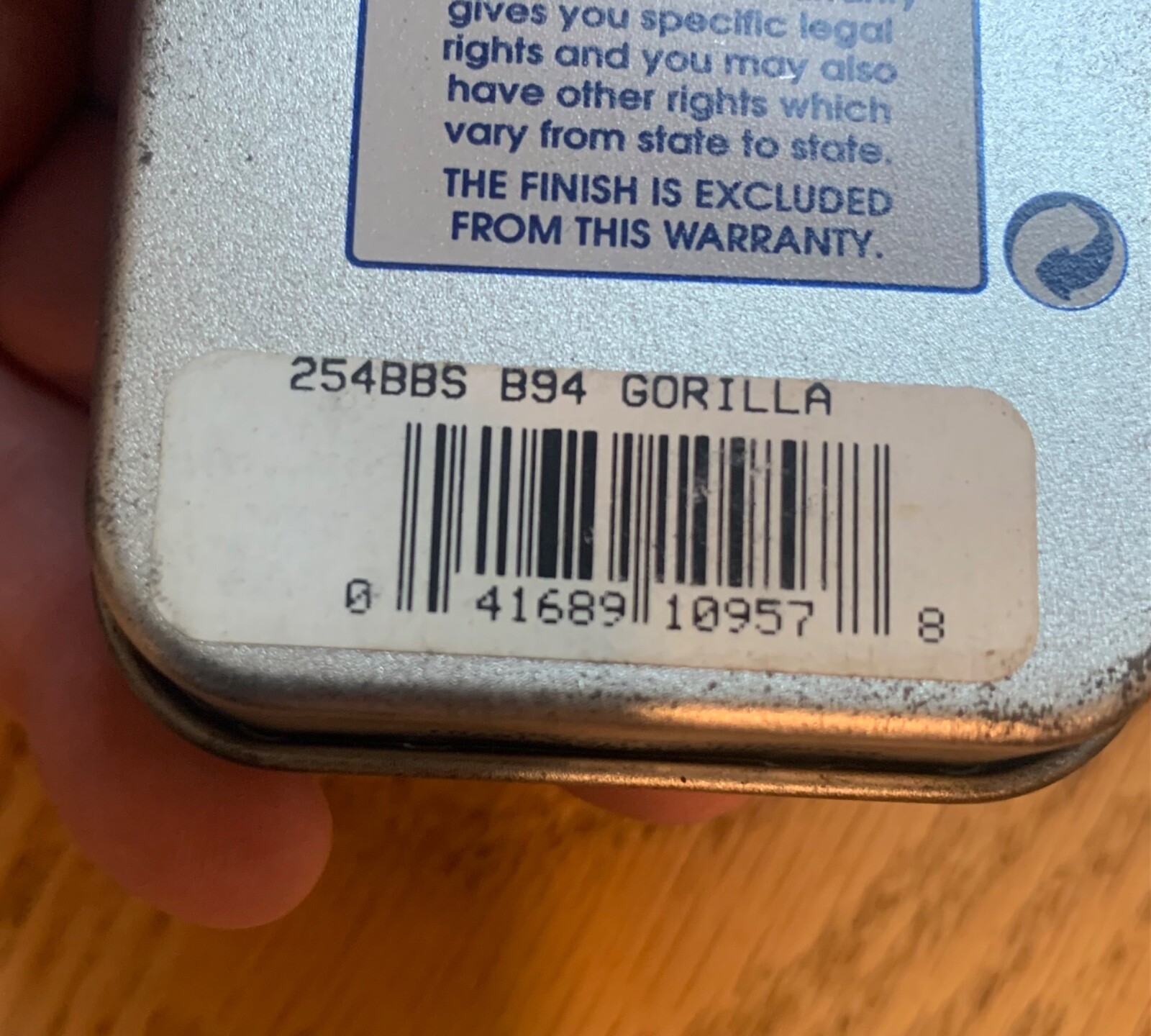 RARE BRASS GORILLA ZIPPO LIGHTER NEVER USED IN BOX N3