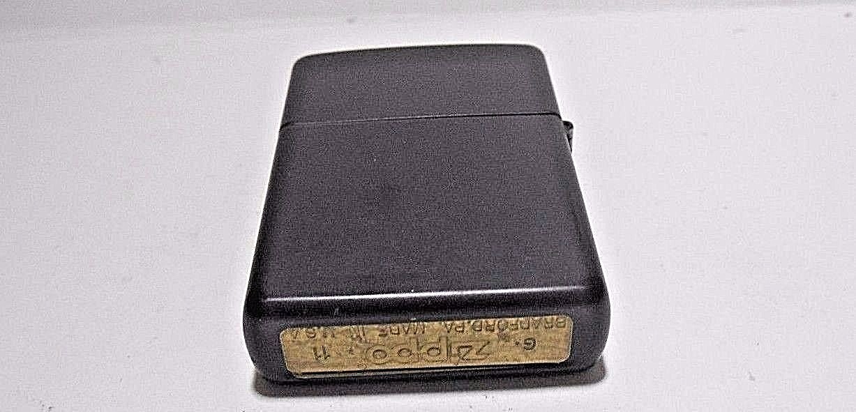 ZIPPO 2011 G-11 BLACK MATTE FLIP TOP CIGARETTE LIGHTER – TEXTURED WINE GLASS