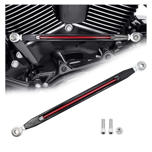 Two-Tone Collection Shifter Linkage, Black & Red Anodized, Compatible with