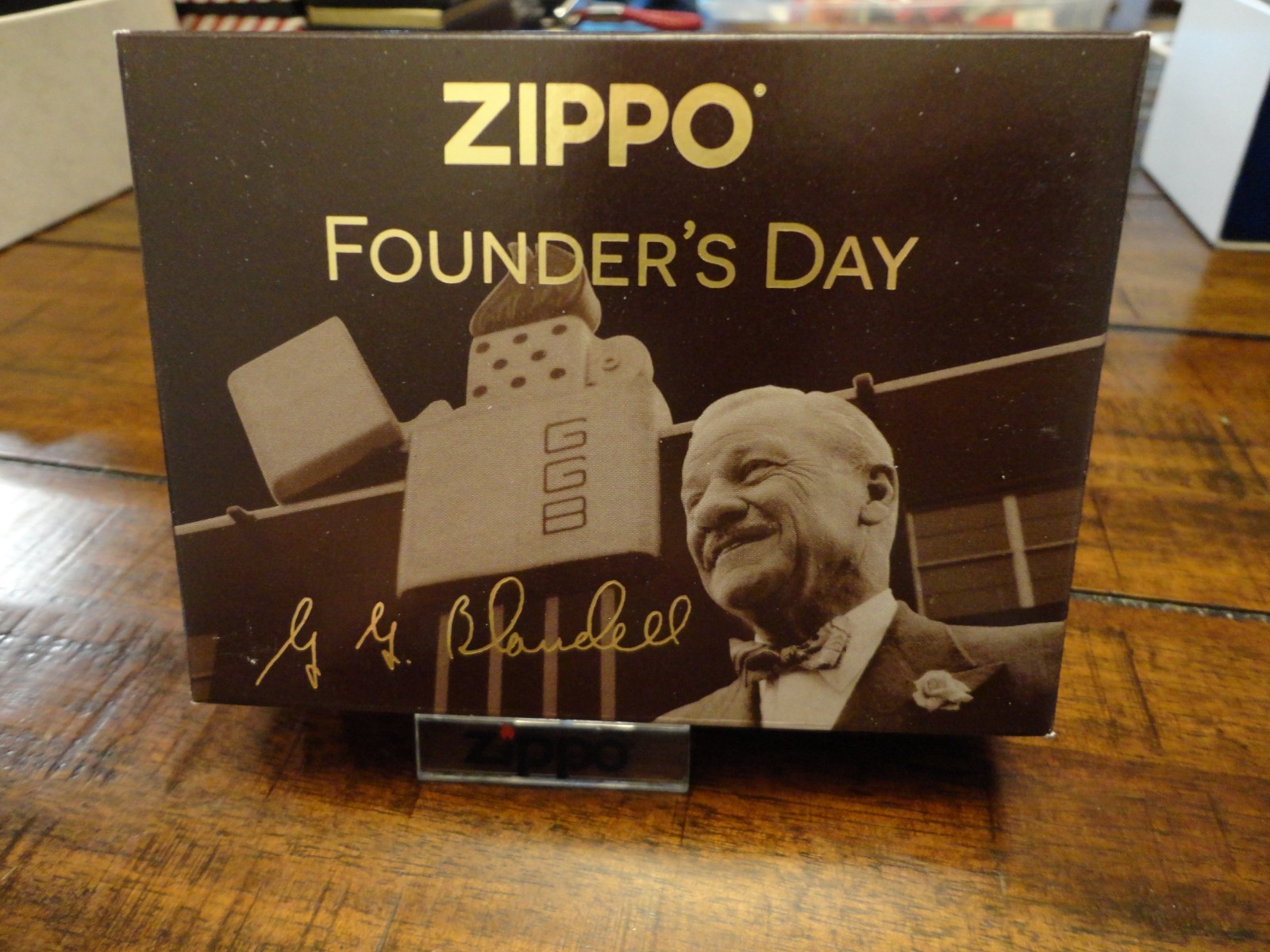 2024 FOUNDERS DAY GGB 540 FUSION GOLD FLASH INSERT ZIPPO LIGHTER 5654/10000