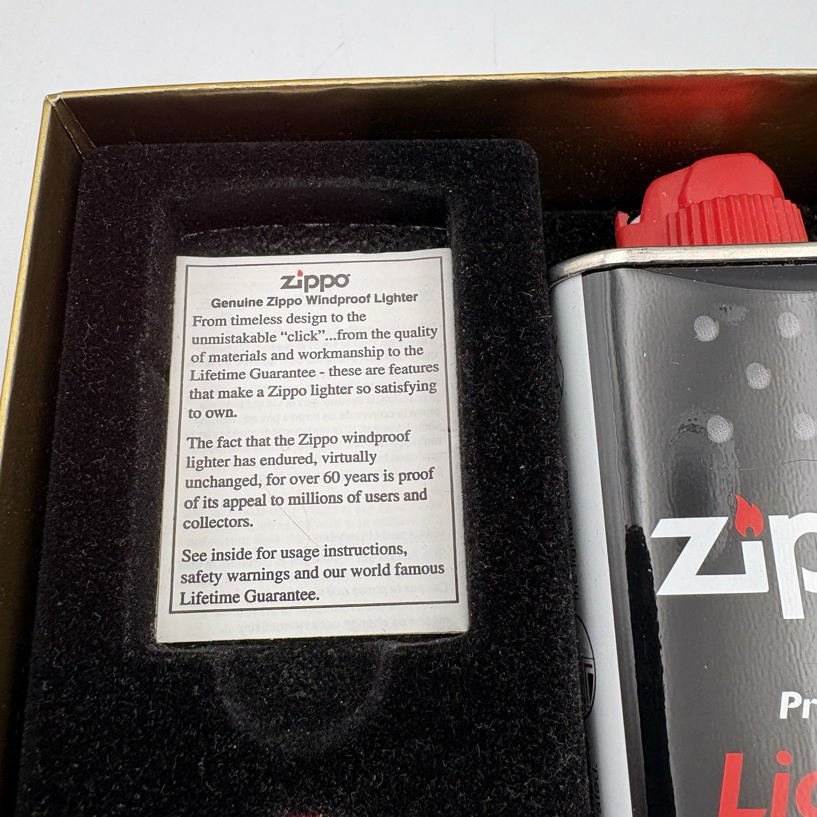 Zippo Lighter 2003 Gift Kit: Purple Textured Botanical Flowers Fluid and Flints