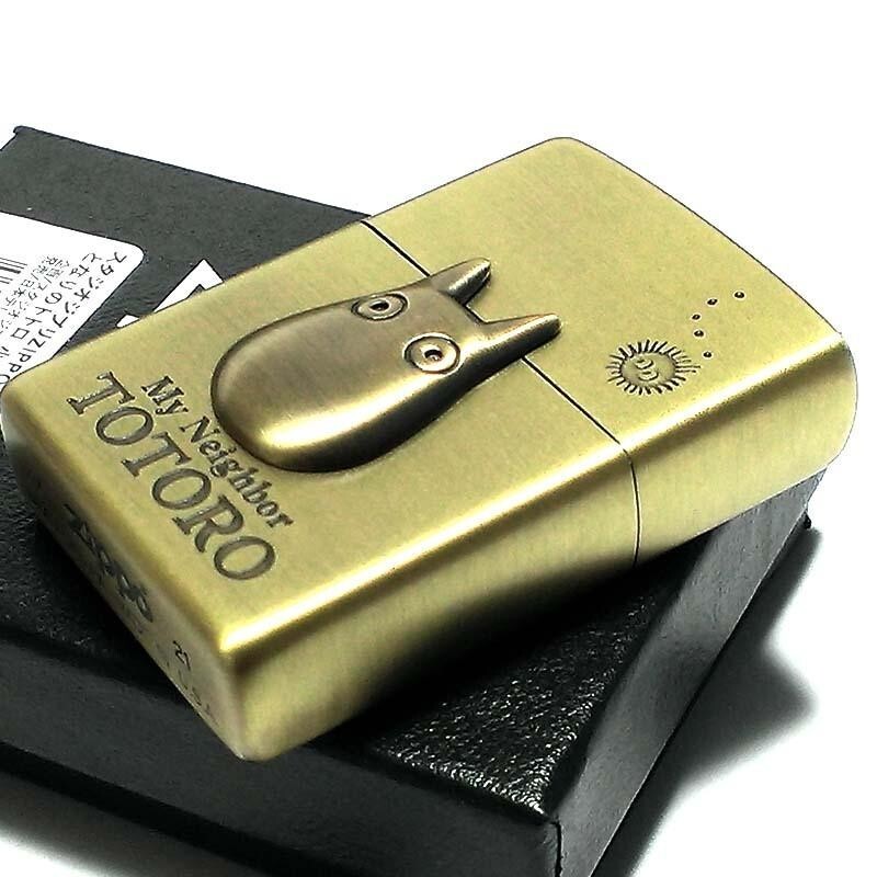 Zippo My Neighbor Small Totoro 3D Metal Gold Brass Lighter Studio Ghibli Japan