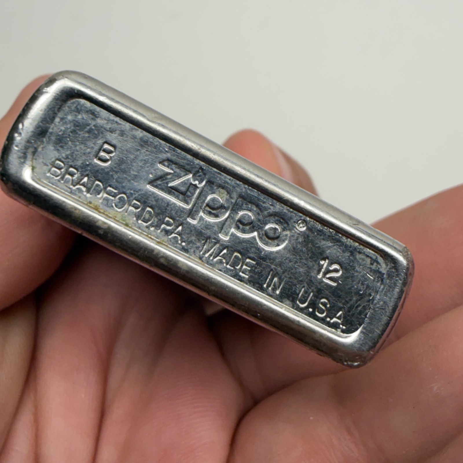 ZIPPO 2012 Cigarette Lighter American Flag Dog Tags B 12 – UNTESTED SOLD AS IS