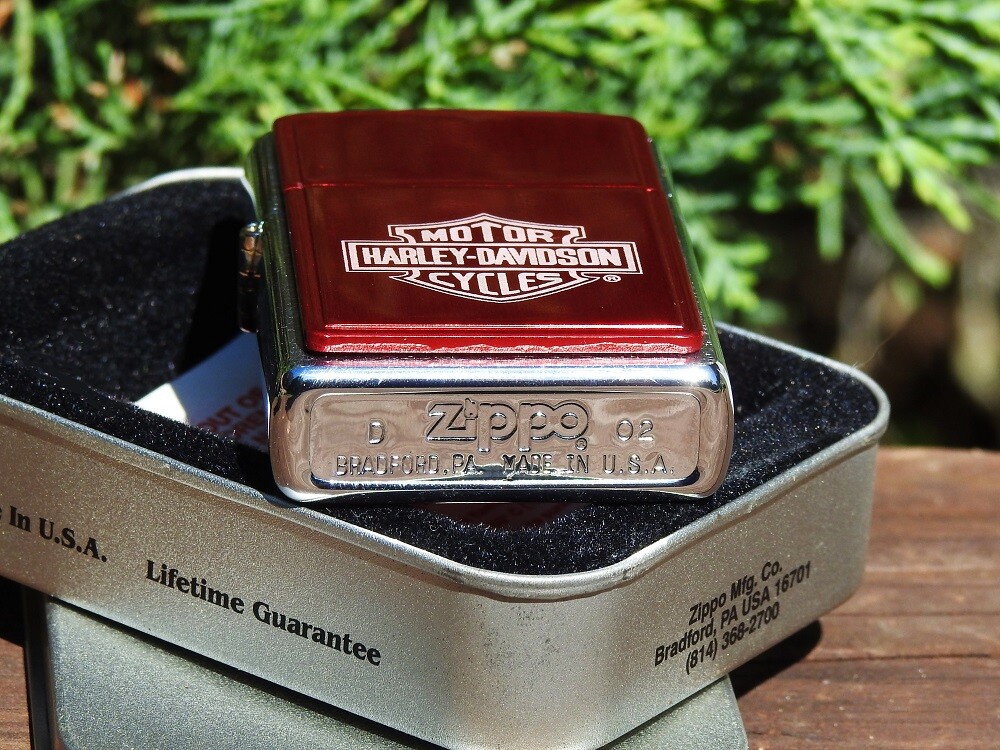 Harley Davidson Zippo Lighter – Bar and Shield – Red Anodized – # 685HD H263