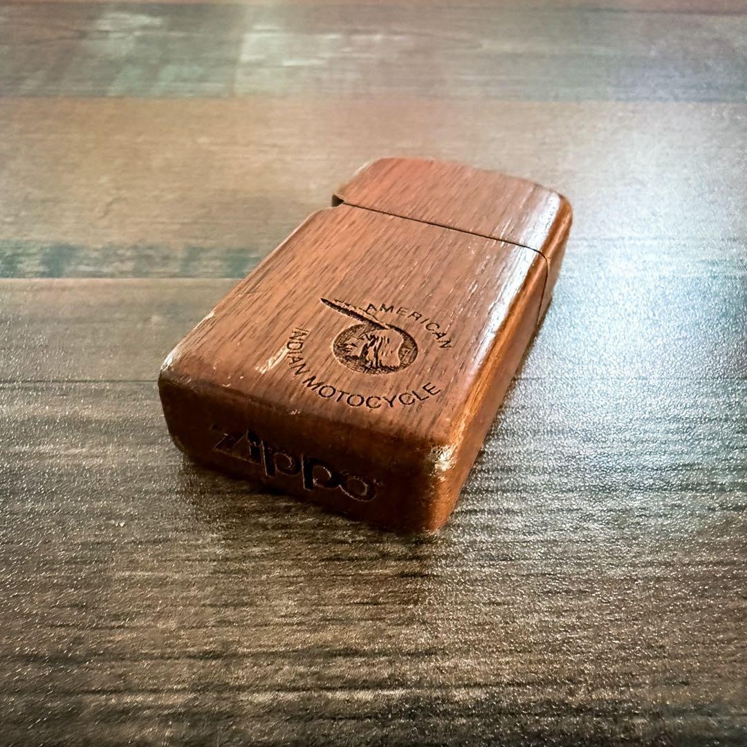 Zippo Item Indian Motorcycle ZIPPO Wooden Case Lighter