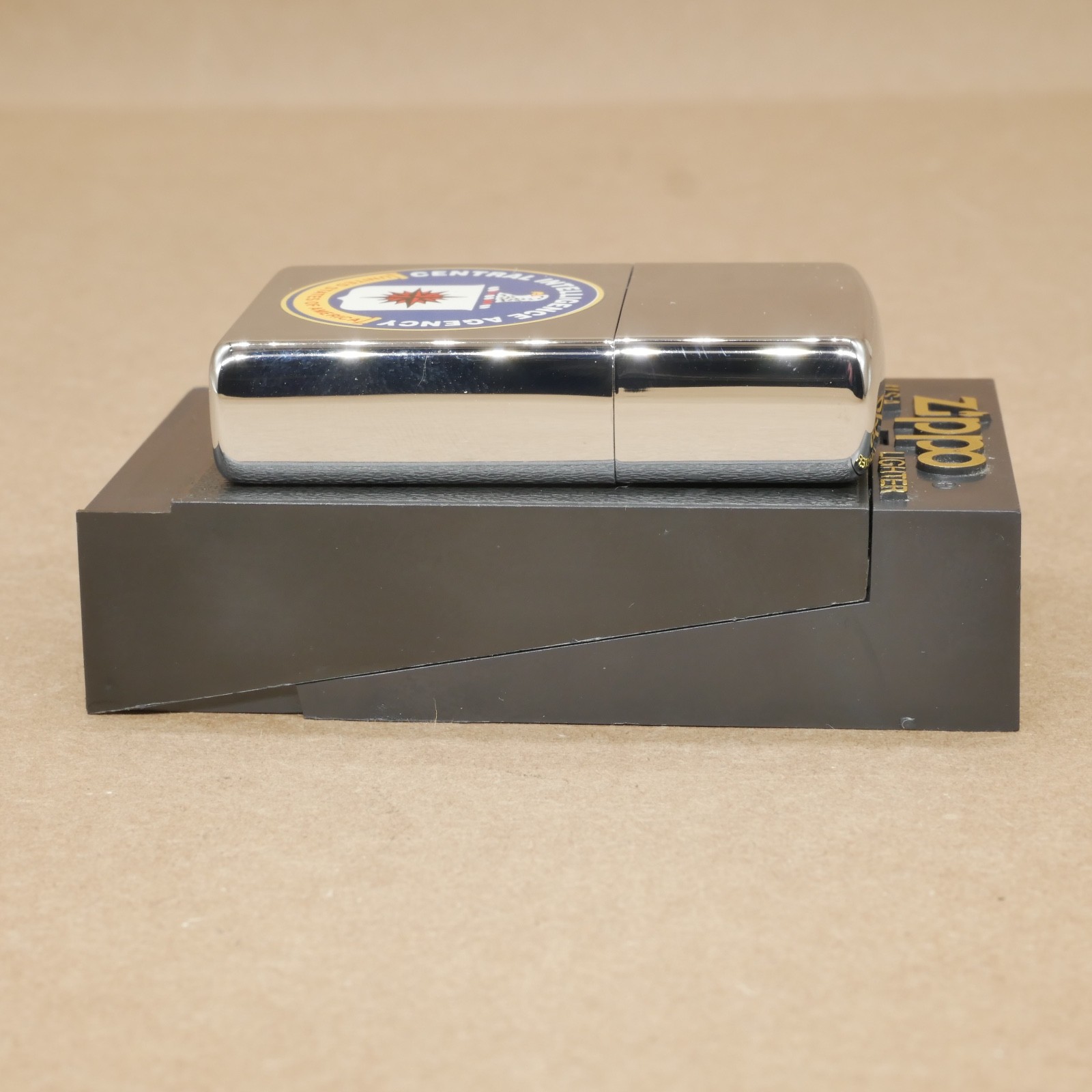 Rare Zippo CIA Central Intelligence Agency Lighter in Plastic Case