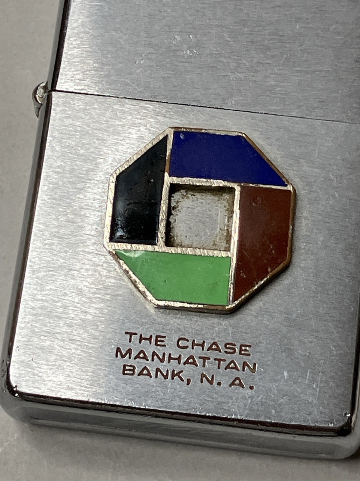 Vintage Zippo Lighter 1960’s Advertising The Chase Manhattan Bank N.A.