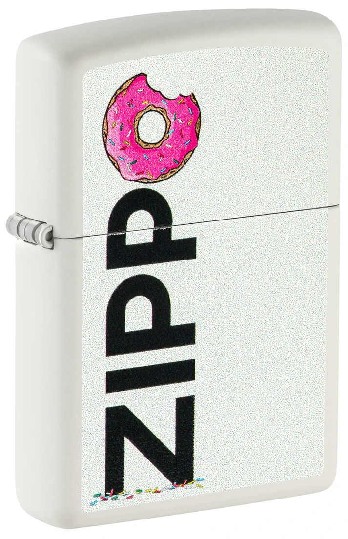 AUTHENTIC Zippo Lighter DELICIOUS FROSTED DOUGHNUT FUN White Matte NEW 2025
