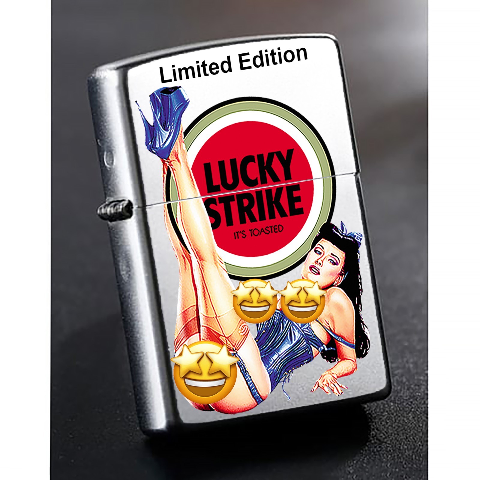 Lucky Strike ZIPPO Anime Girl Lighter, fine art graphic