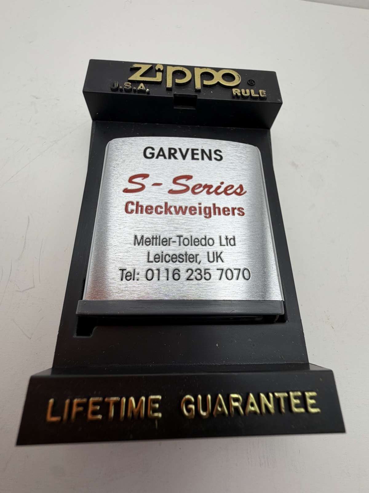 Vintage Garvens Mettler Toledo Advertising Zippo Rule Tape Measure New B41