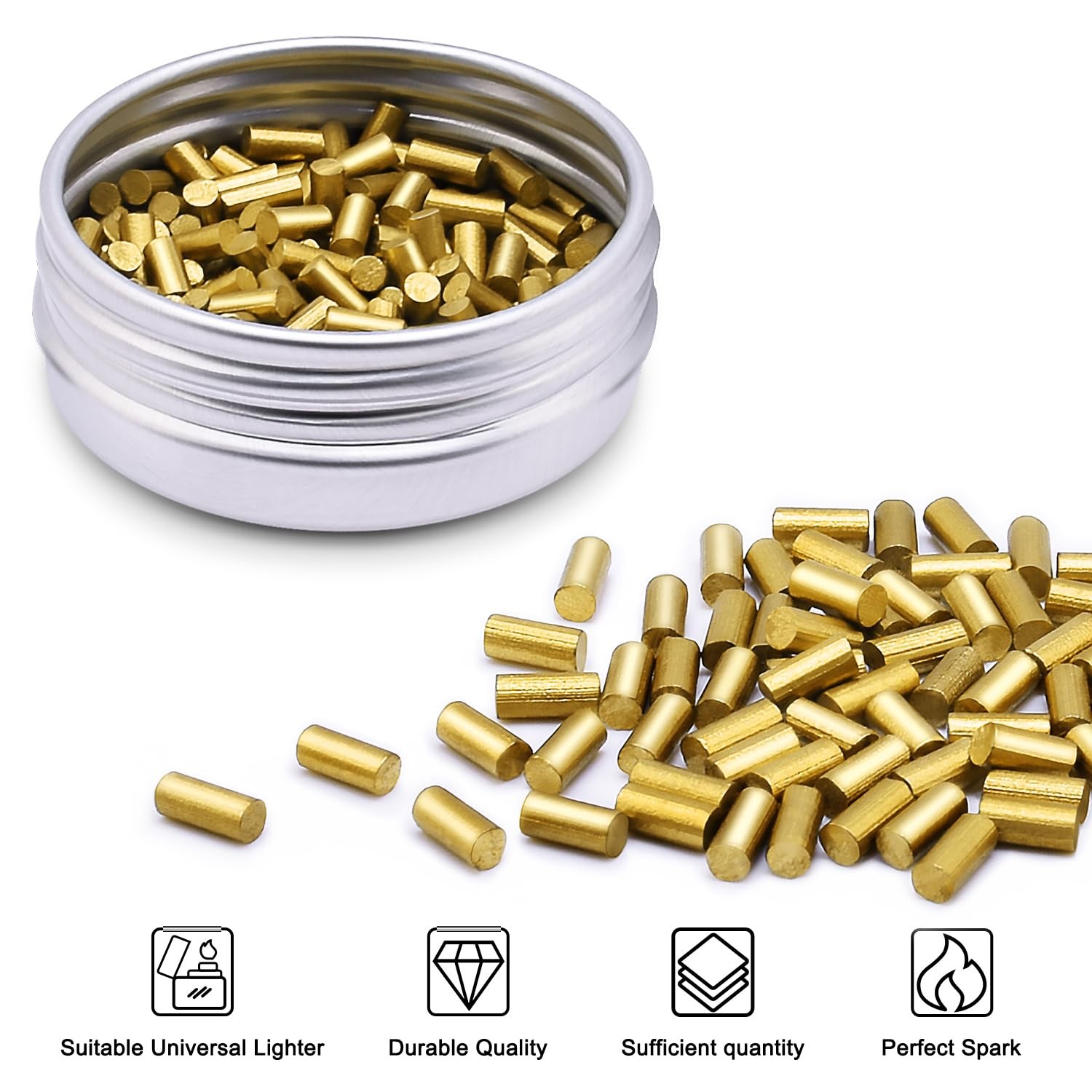200 Pcs Universal Lighter Replacement Flint Refills Compatible with Most Lighter