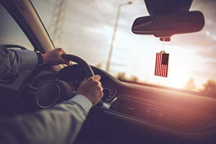 Red White and Blue American Flag Automotive Air Fresheners 6 Count (Pack of 1)