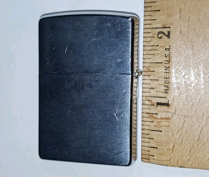 Vintage Zippo Brushed Chrome Lighter 2006 Matching Insert Sparks USA