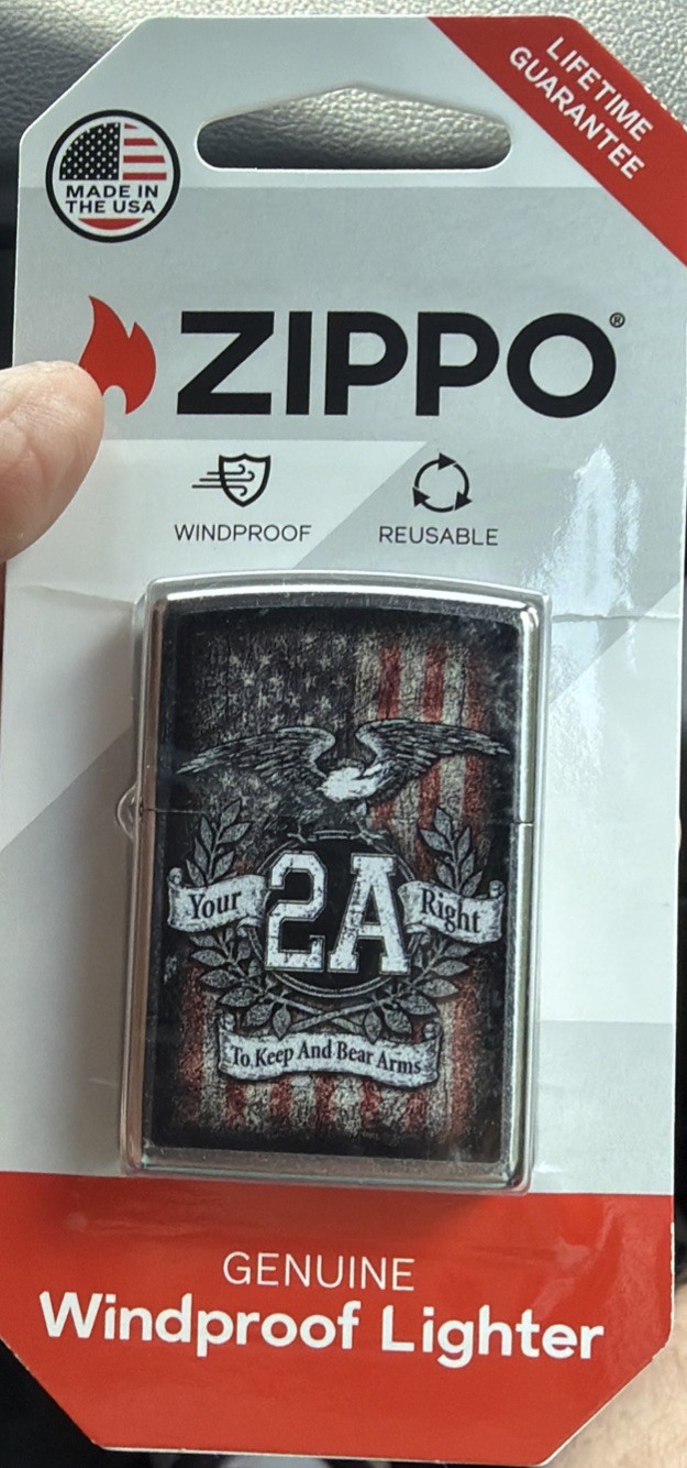 Zippo 2A Silver Patriotic Eagle Windproof Lighter New In Package