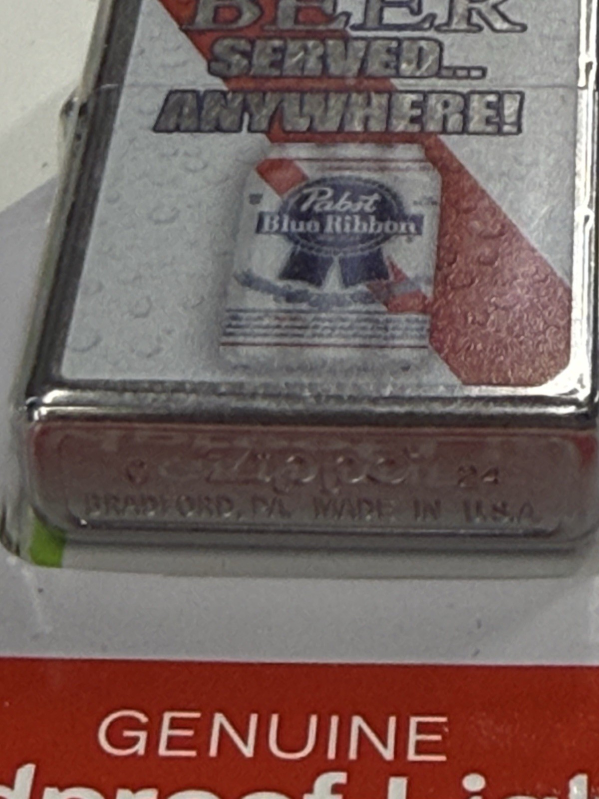 ZIPPO 2024 PABST BLUE RIBBON FINEST BEER LIGHTER NEW IN BLISTER PACK #691