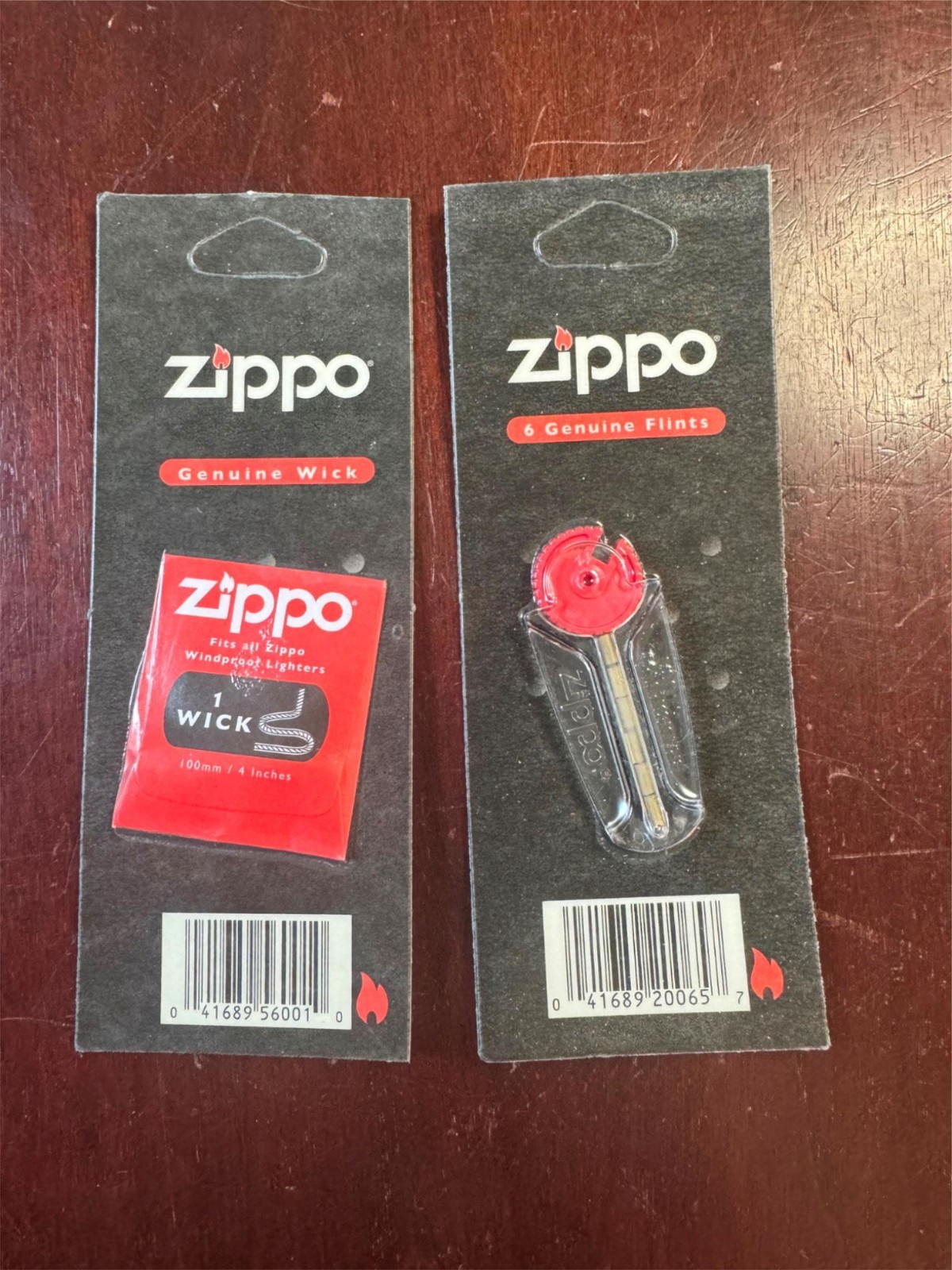 1 Zippo Flint Pack & 1 Individual Zippo Lighter Wick Replacement Wick