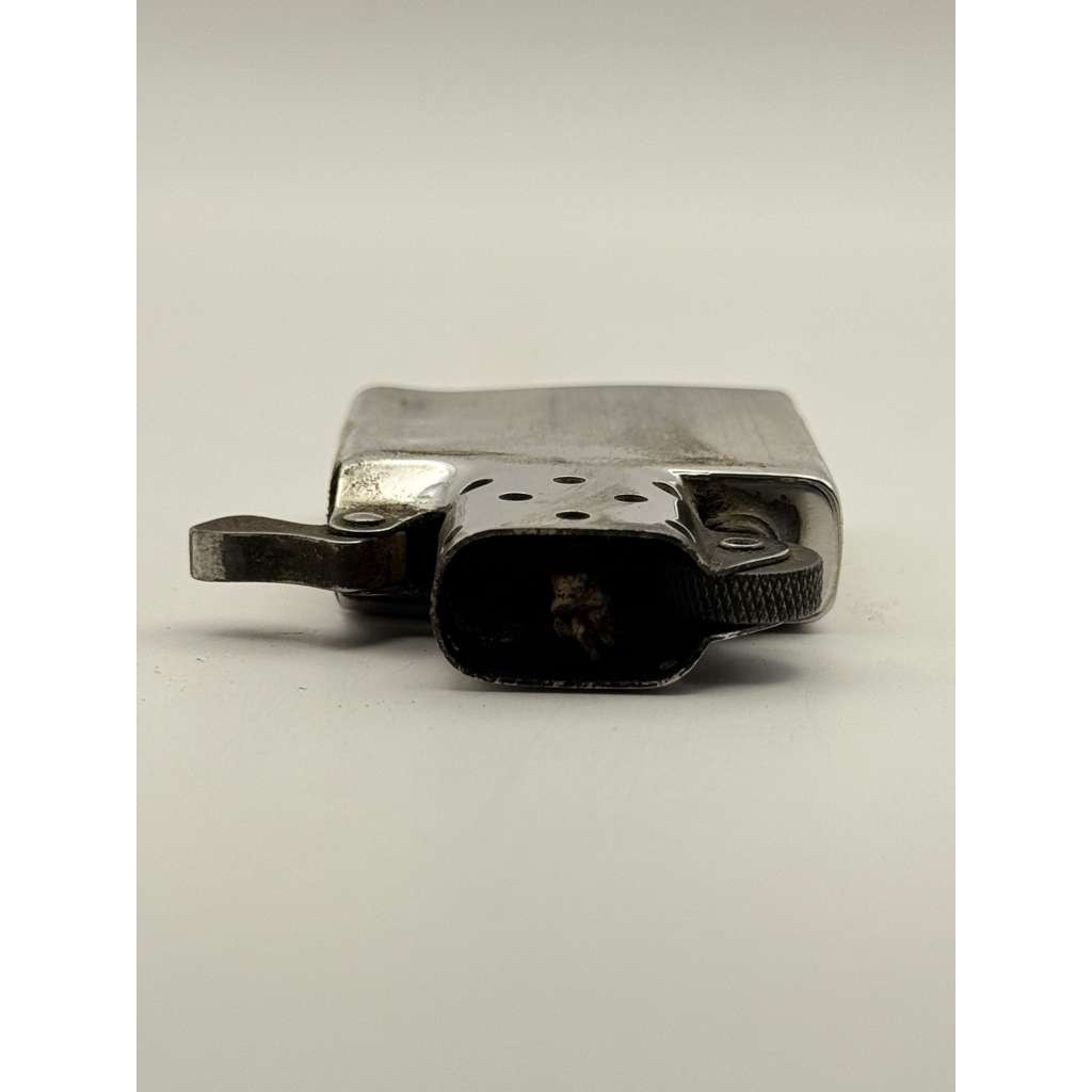 Vintage 1997 Zippo Bass Fish Satin Chrome Pocket Lighter February XIII Used USA.