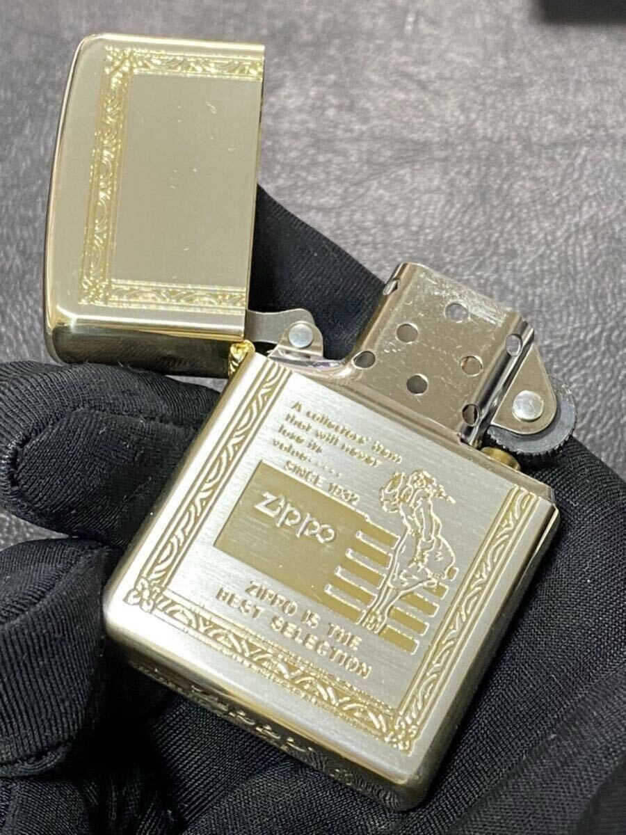 Zippo Windy 4 Sided Gold Front Gold Engraving Rare Model Made in 2007 WINDY GOLD