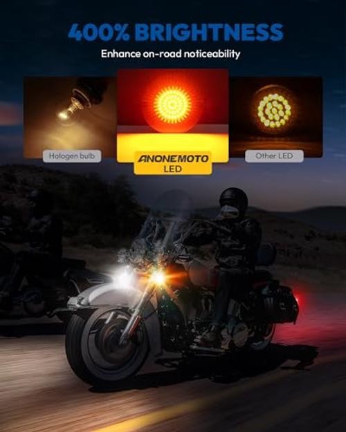 2024 Brightness 3 1/4″ LED Turn Signals 1157 Led Lights Compatible for Harley