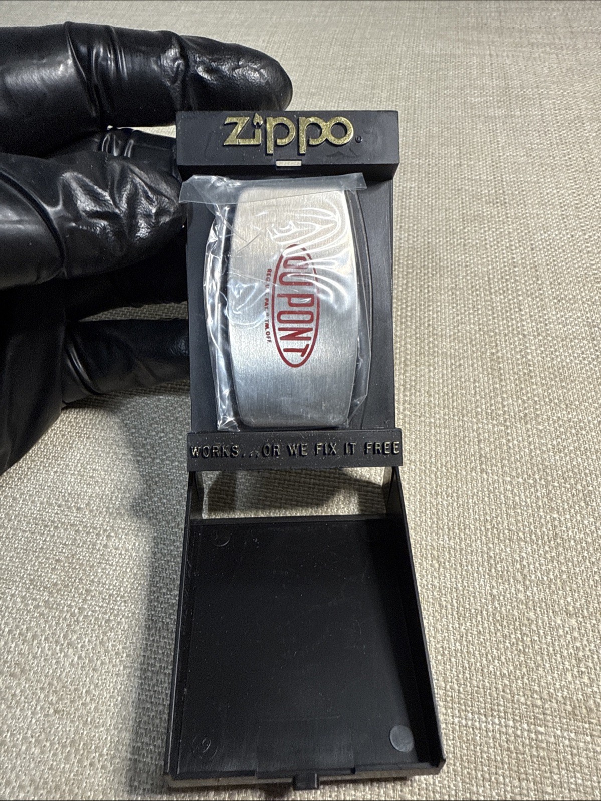 Zippo Money clip/Knife Tube DuPont New In Plastic