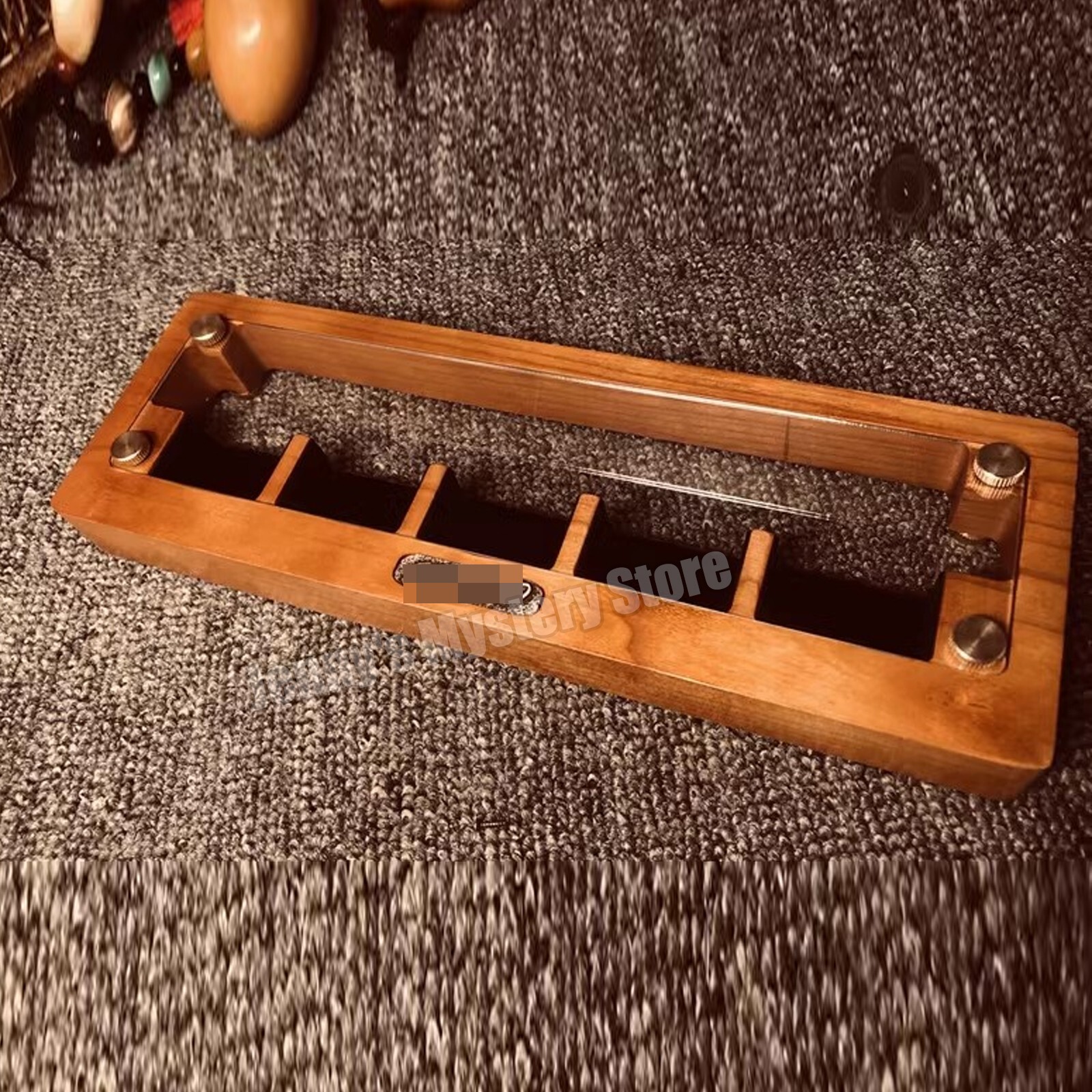 5 Slot Cherrywood Lighter Collection Display Case for Zippo Lighters