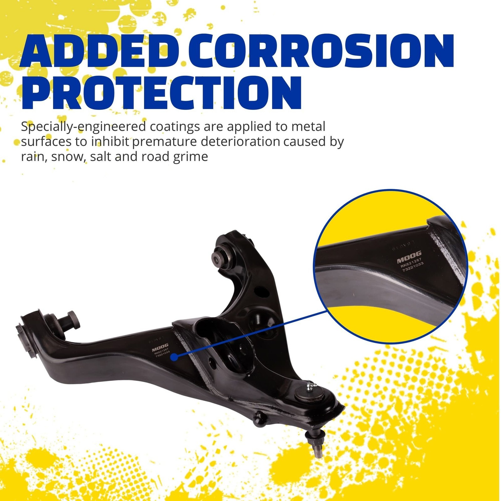MOOG RK623755 Suspension Control Arm and Ball Joint Assembly for Ford Mustang