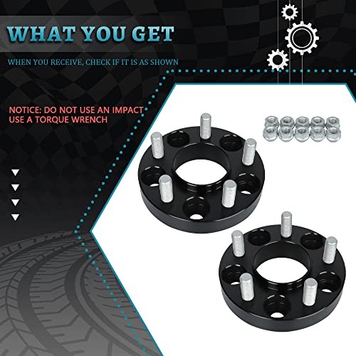 1in 5×114.3mm Wheel Spacers Adapter (25mm, 70.5mm Hub Bore, 1″|2 PCS|5*114.3